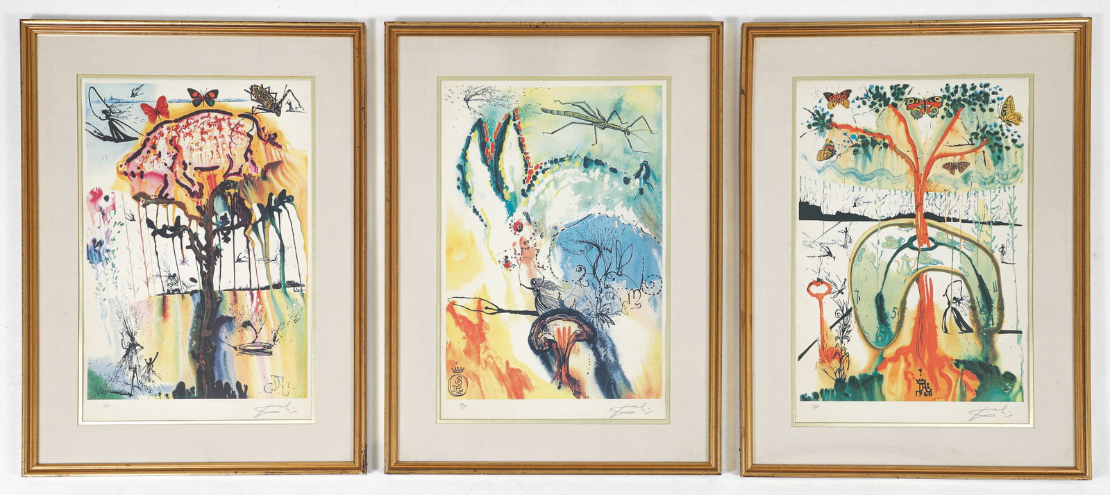 3 Alice in Wonderland Offset Lithographs after Salvador Dali (1 of 5)