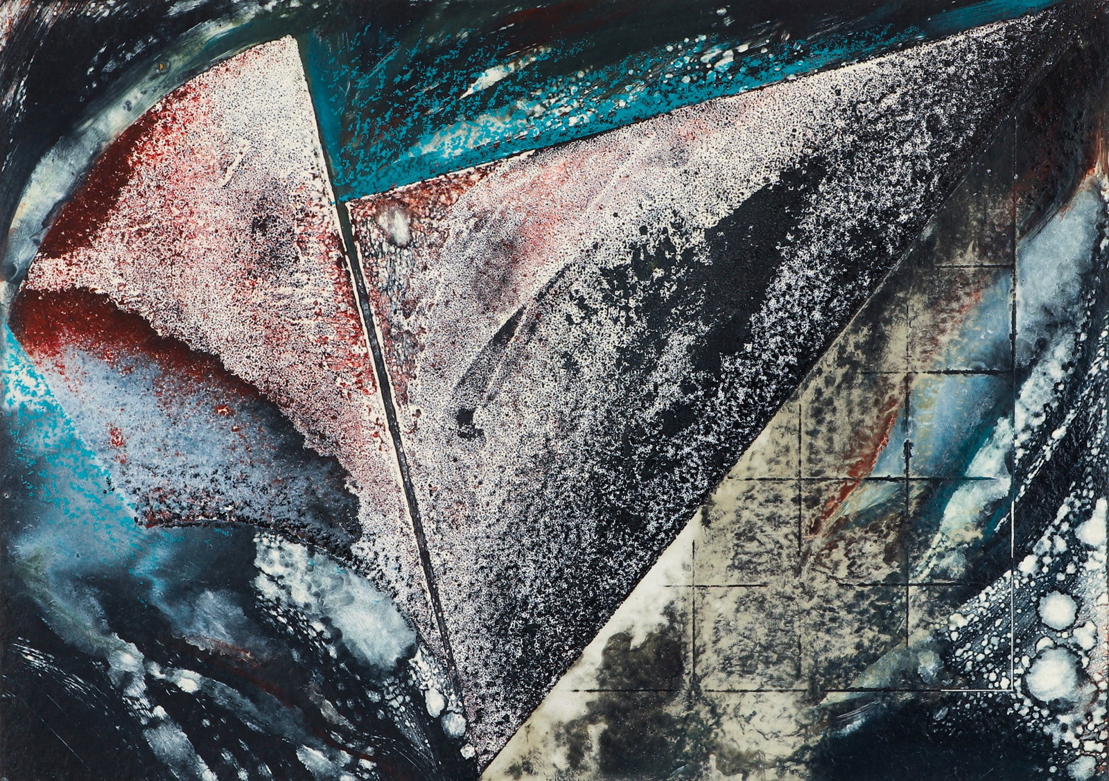 Laddie John Dill 1988 color monoprint Barcelona (1 of 4)