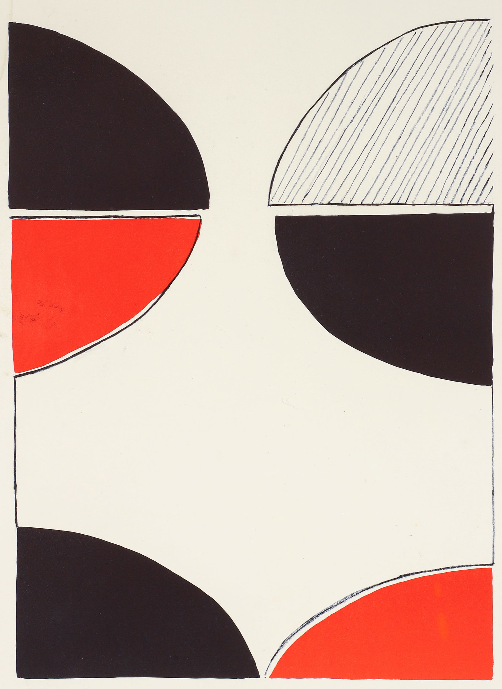 Terry Frost orig litho Red and Black Linear, 1967-8: Frost, Sir Terry (British 1915-2003), Red and Black Linear, 1967-8 , lithograph printed in colors, image size: 606 x 441 mm, printed Curwen Studio, London, pencil signed and numbered 54/75, unframed