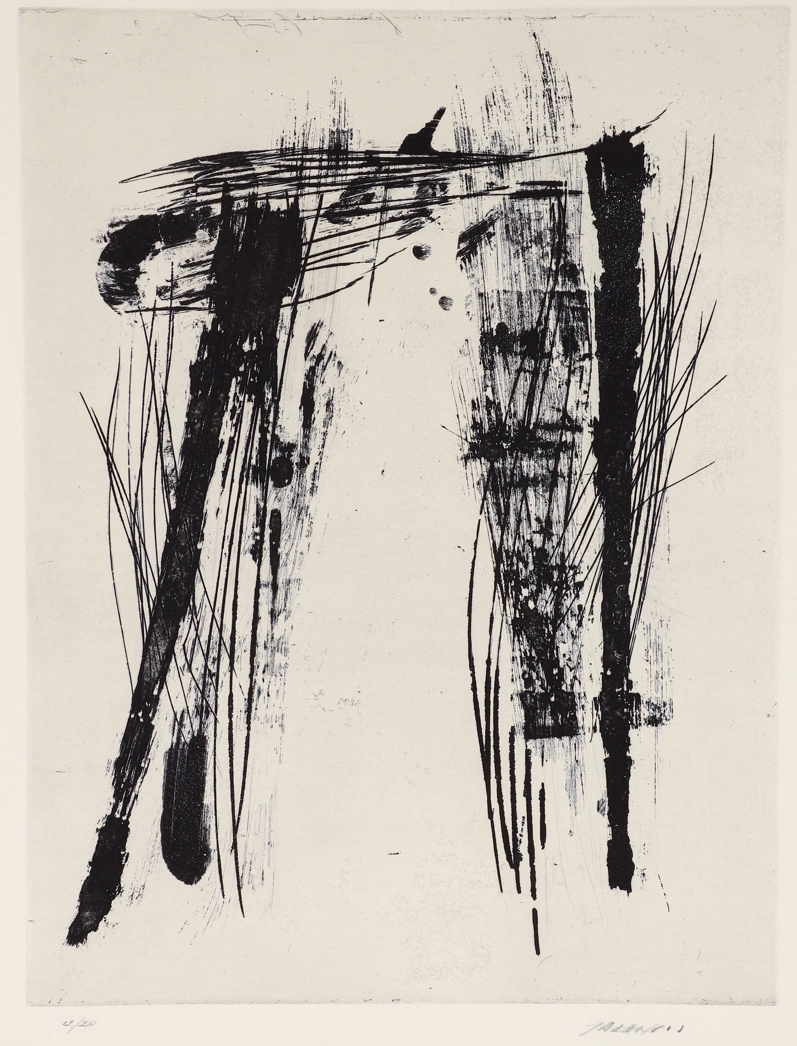 Claude Garanjoud Untitled Abstract etching and aquatint (1 of 4)