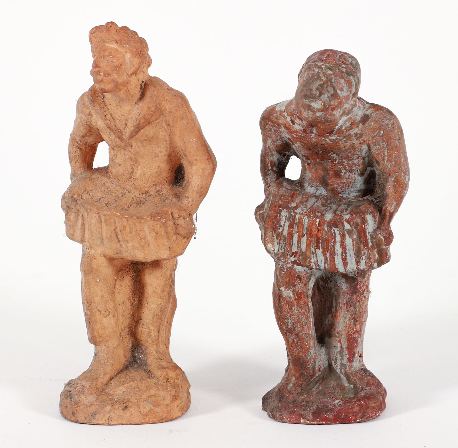 Pair of Enrico Glicenstein Accordion Player Terra Cotta Sculptures (1 of 6)