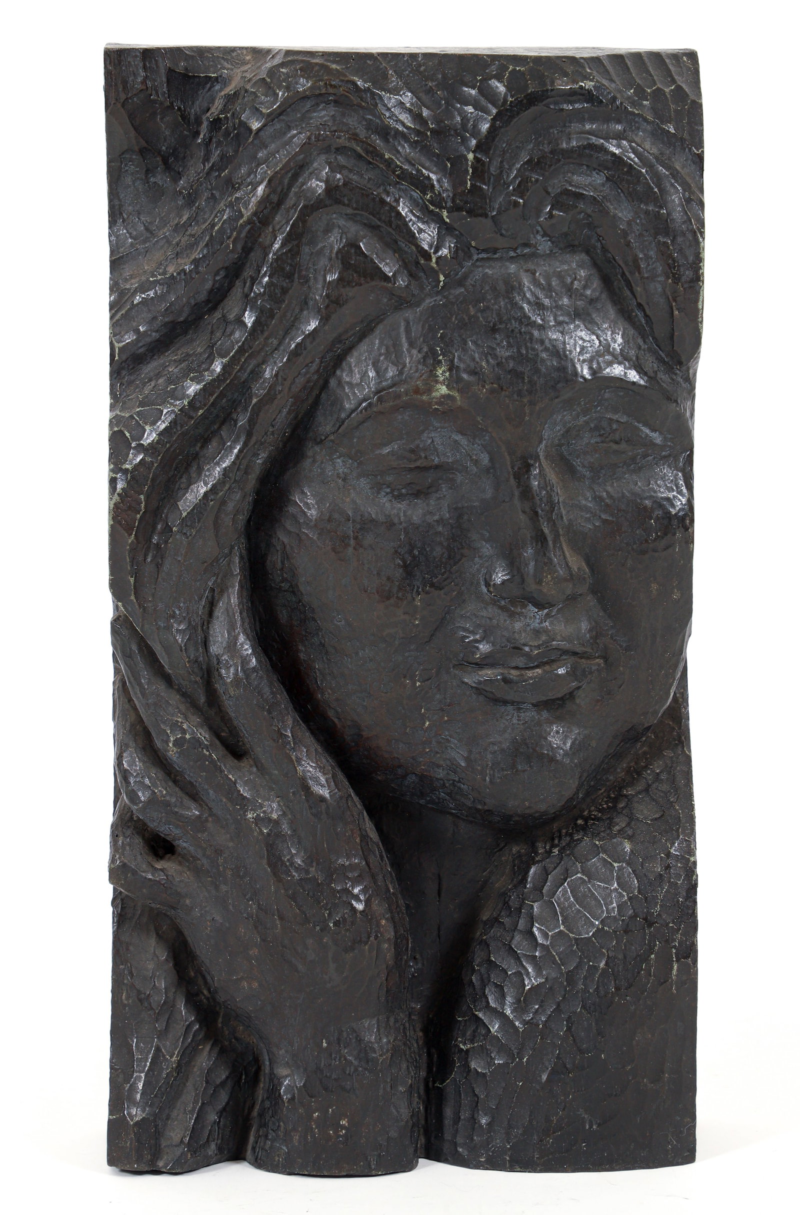 Enrico Glicenstein Head of Helen Bronze Bas-Relief (1 of 5)