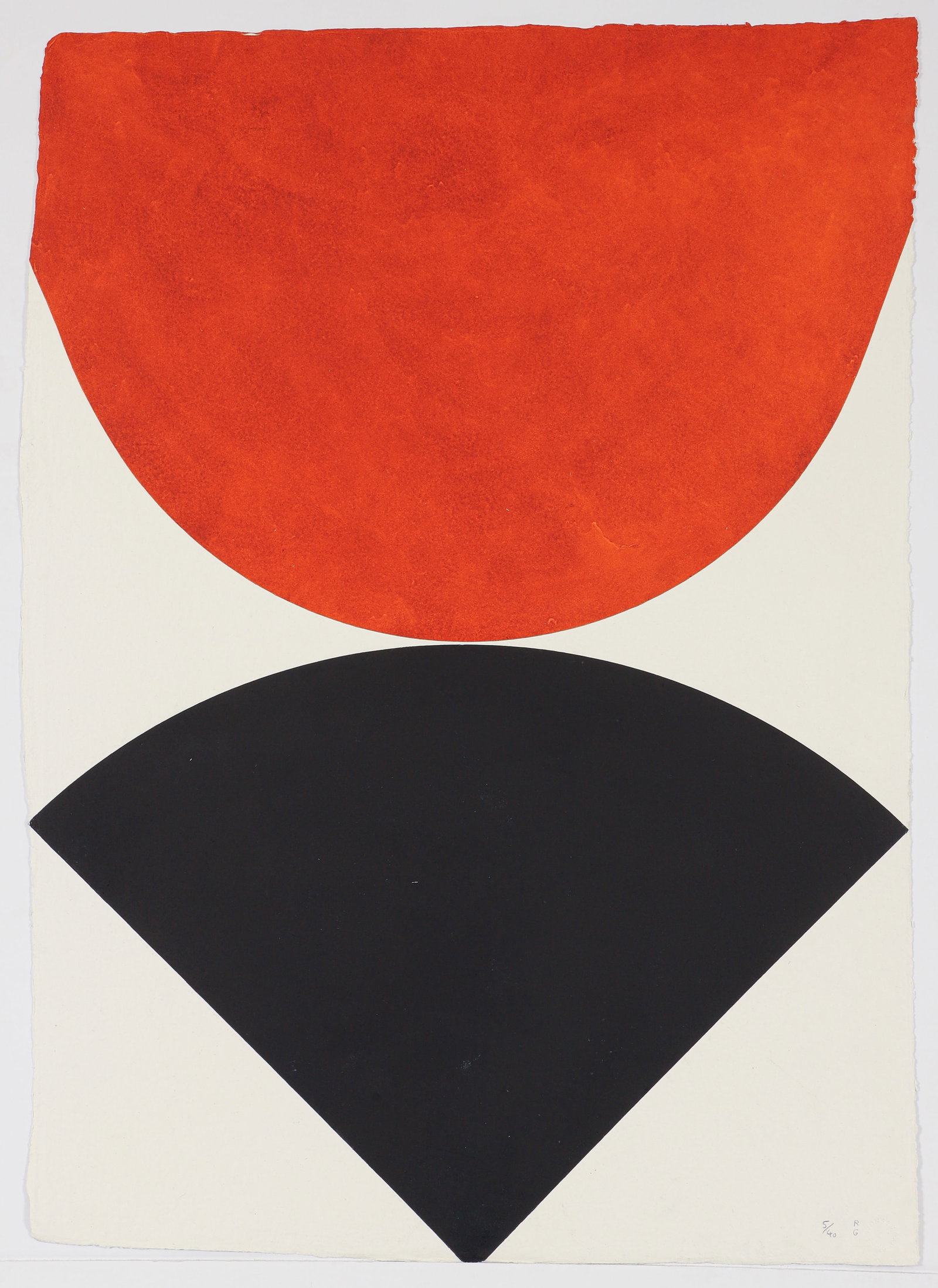 Richard Gorman Untitled (Black and Red) color woodblock circa 2003 (1 of 2)