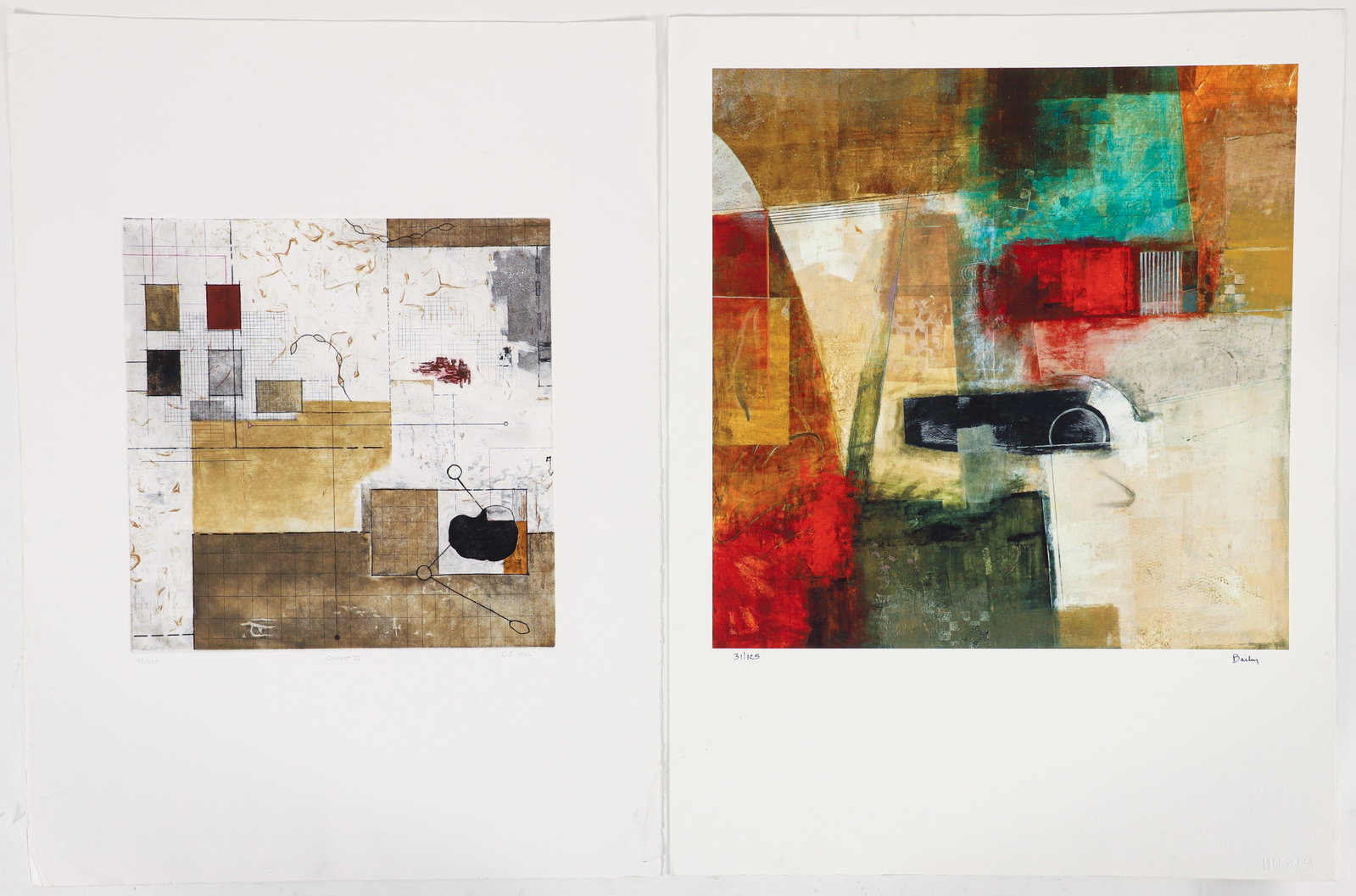 2 Abstract Prints by Hill and Bailey (1 of 5)