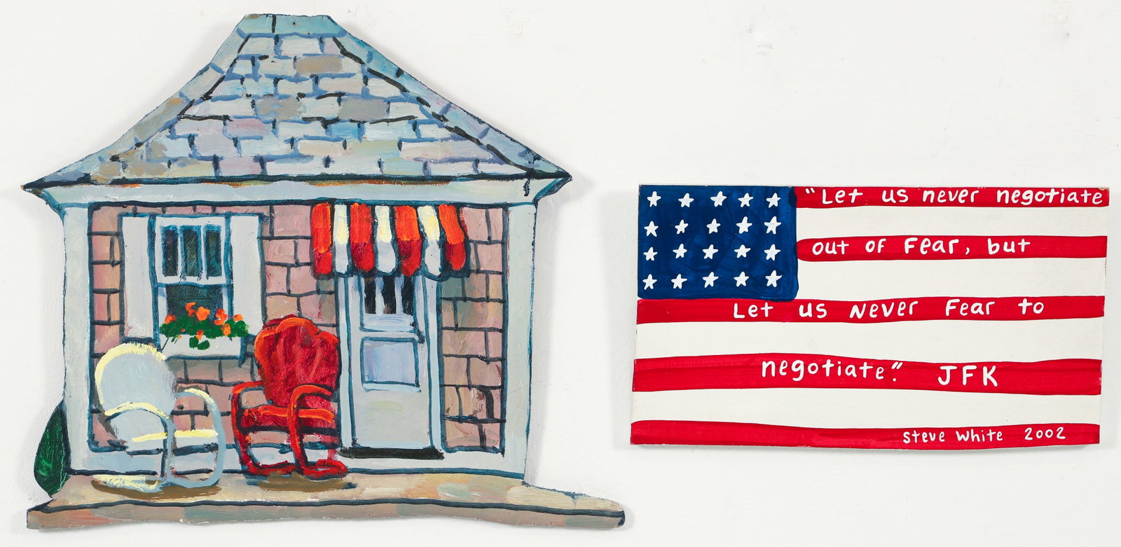 2 Paintings on Board Including Steve White and Kevin Kutz (1 of 5)