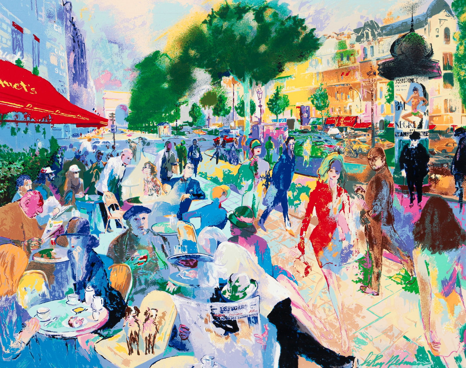 Leroy Neiman Serigraph on Paper Cafe Fouquet's (1 of 4)