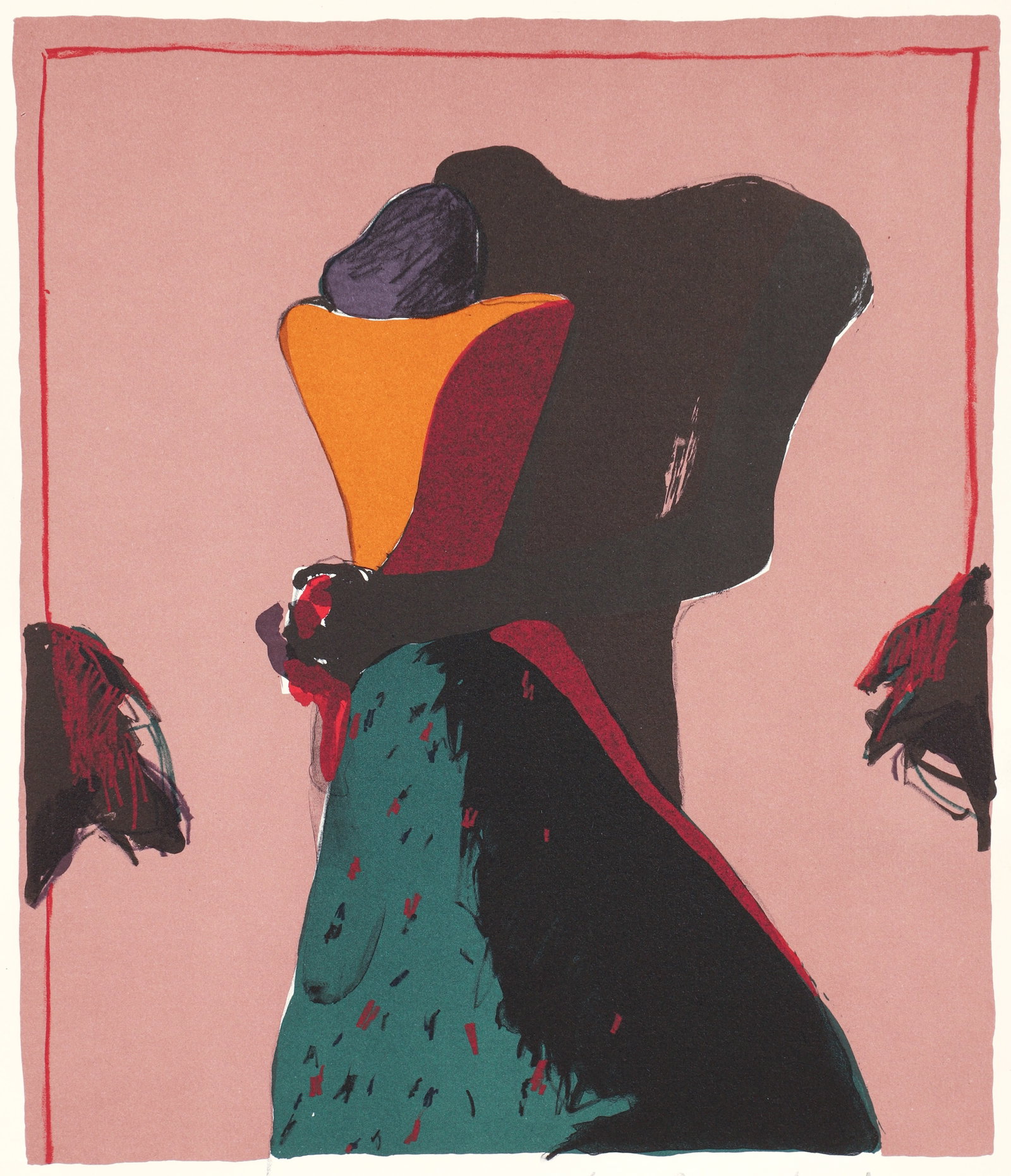 Fritz Scholder orig litho Monster Love, Dream C (1 of 3)