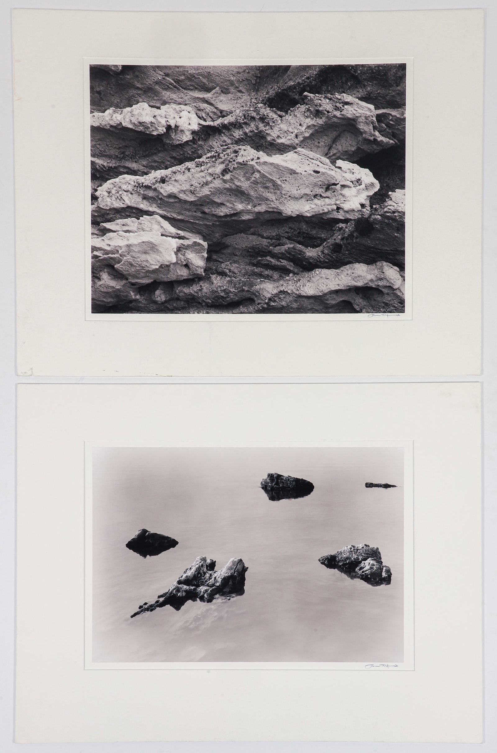 2 John Telford photographs Rock Wall, White Rock Bay and Rocks and Water, Sunset Beach (1 of 7)