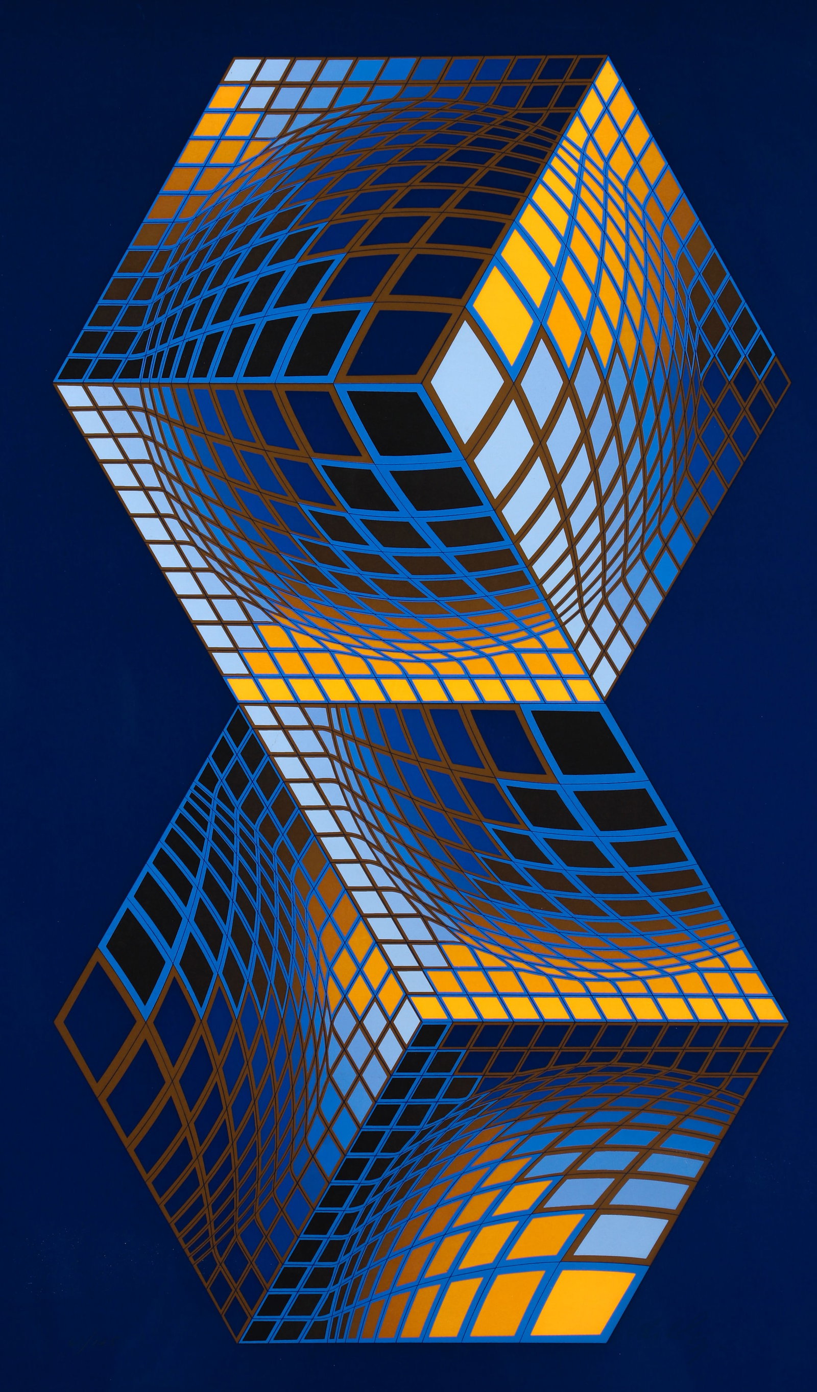 Victor Vasarely 1977 signed serigraph Teries from XXieme Siecle (1 of 4)