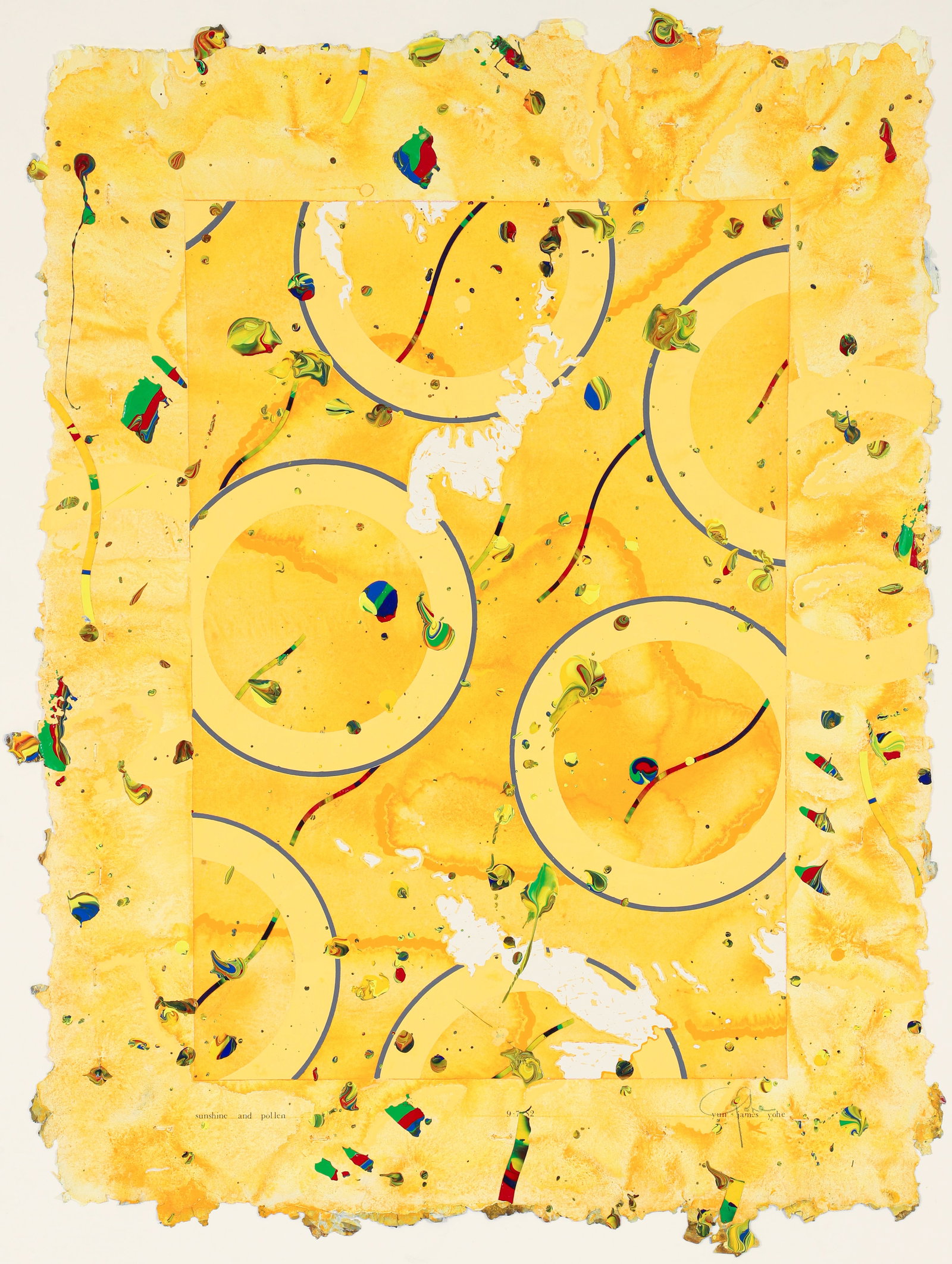 James Yun Yohe 1982 mixed media collage Sunshine and Pollen (1 of 3)