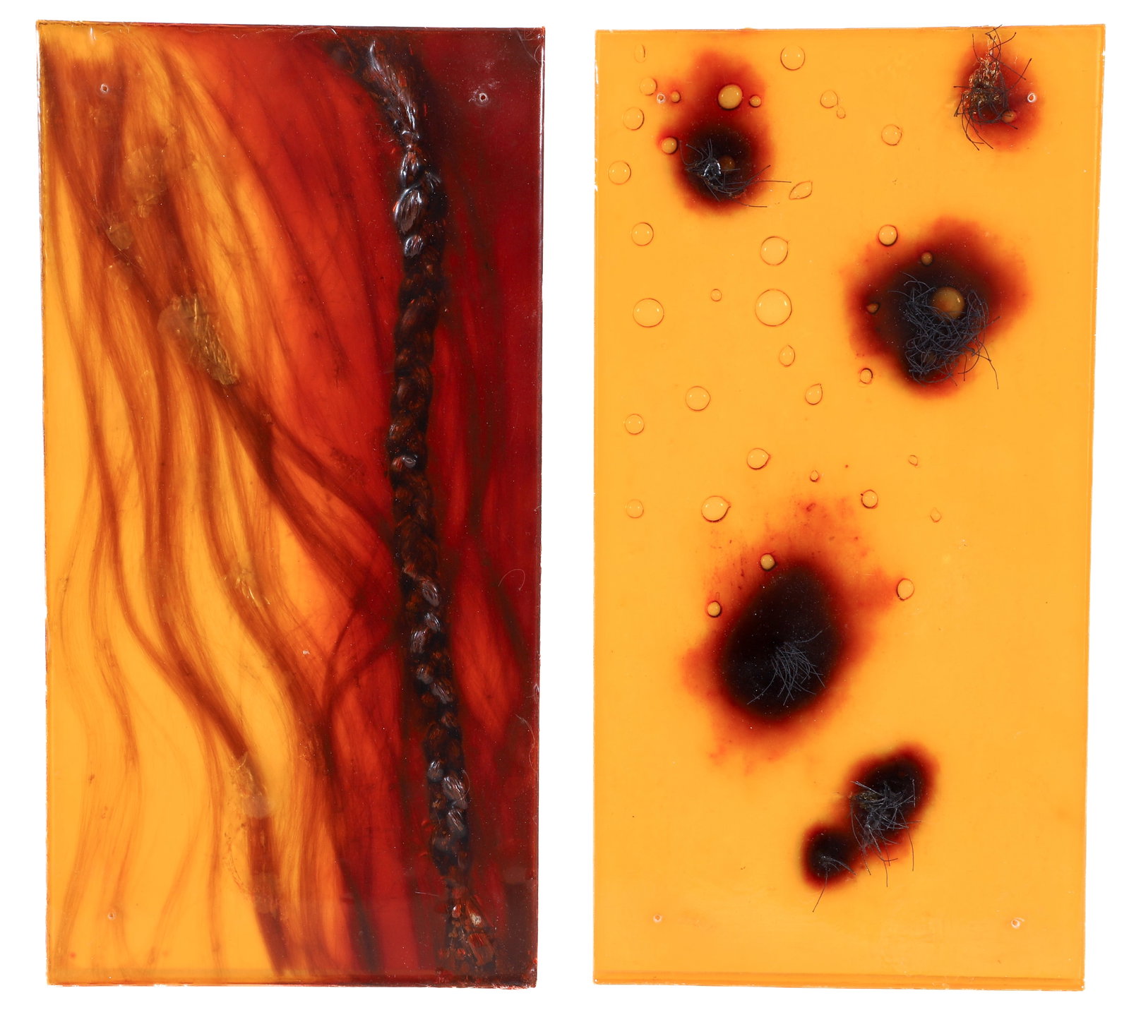 Adrienne Heinrich cast silicone diptych mixed media relief (1 of 2)