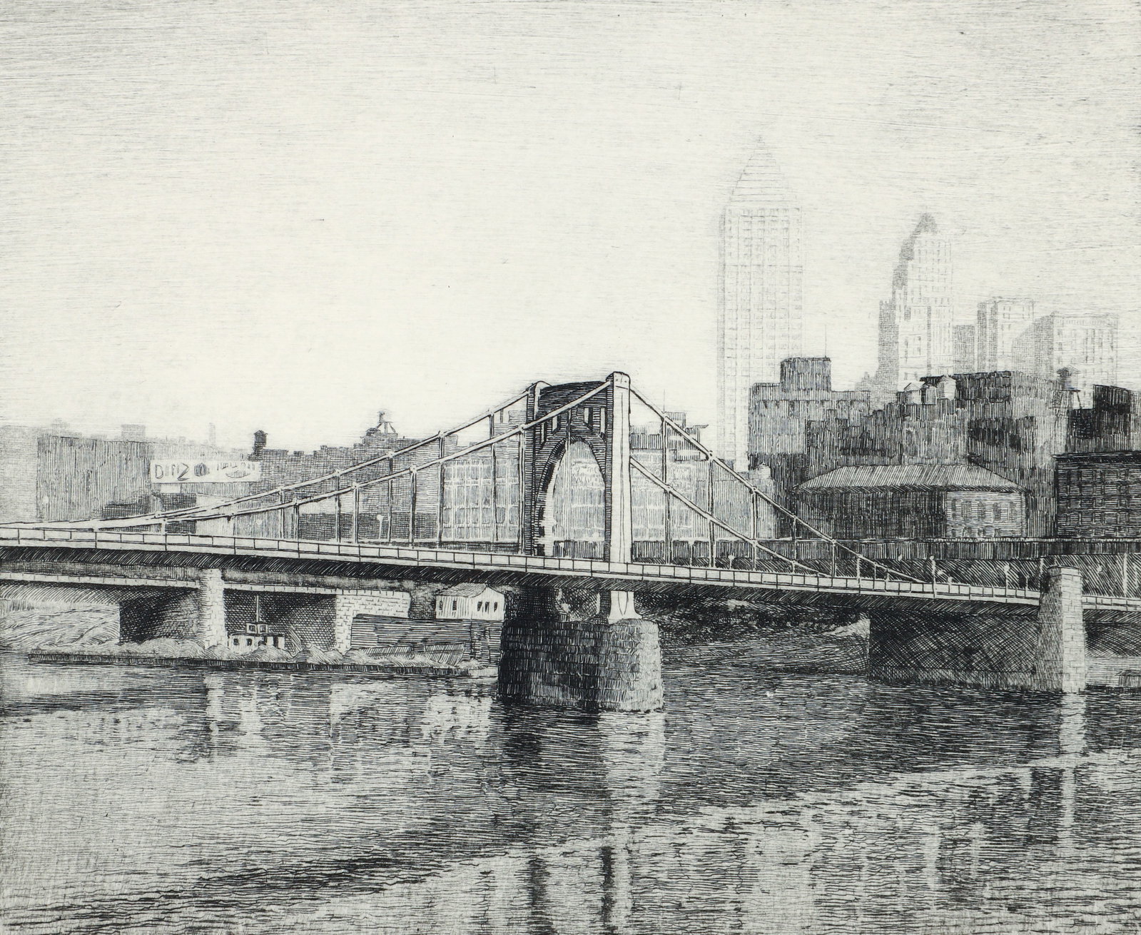 Don Swann orig etching The Golden Triangle (1 of 4)