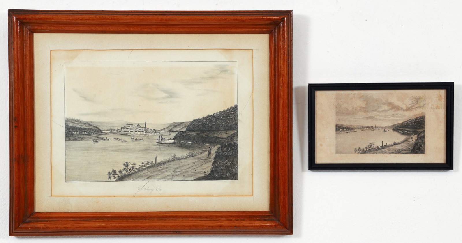1860s Pencil Drawing of Pittsburgh after Godfrey Frankenstein (1 of 4)