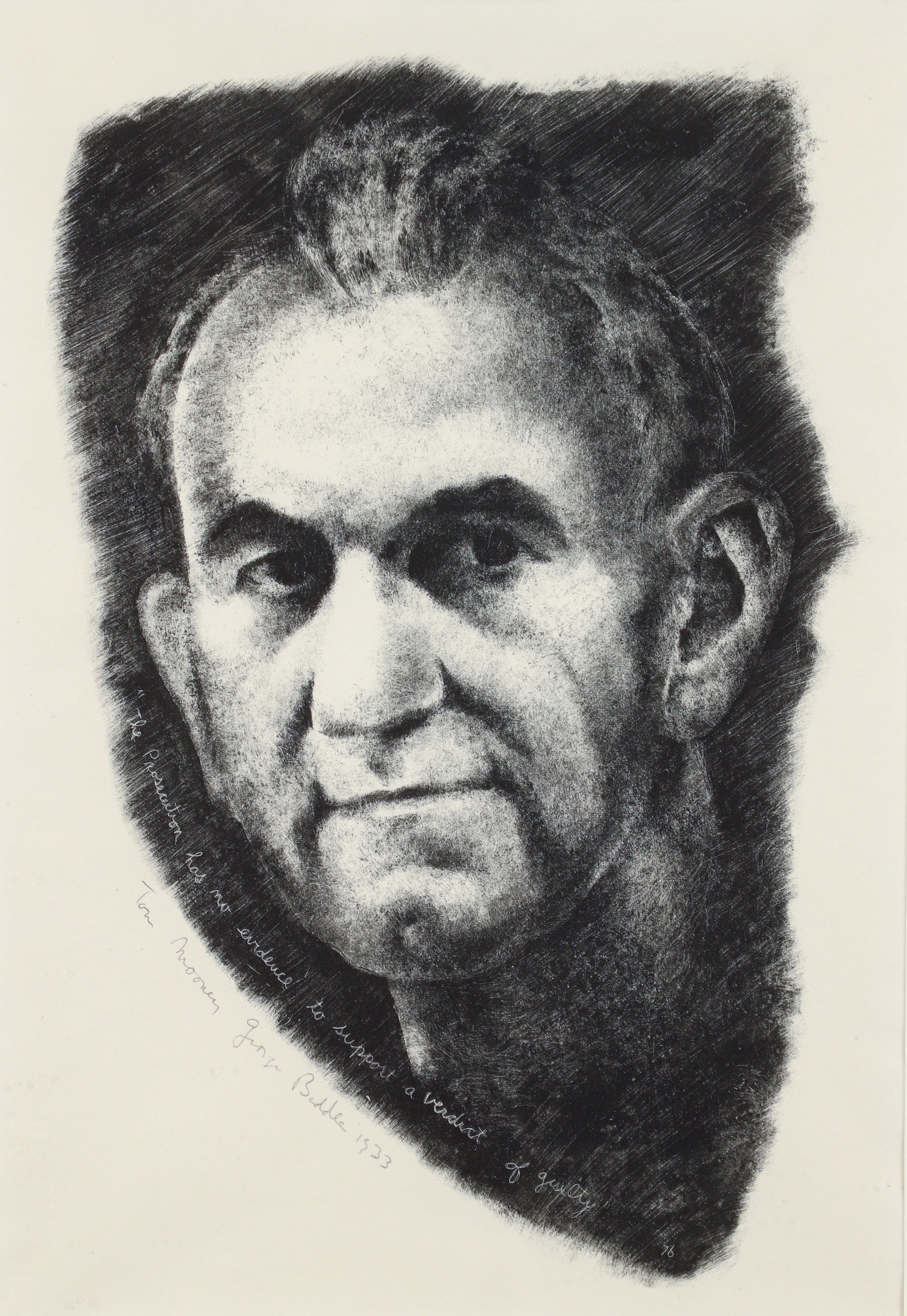 George Biddle 1933 lithograph of Tom Mooney (1 of 3)