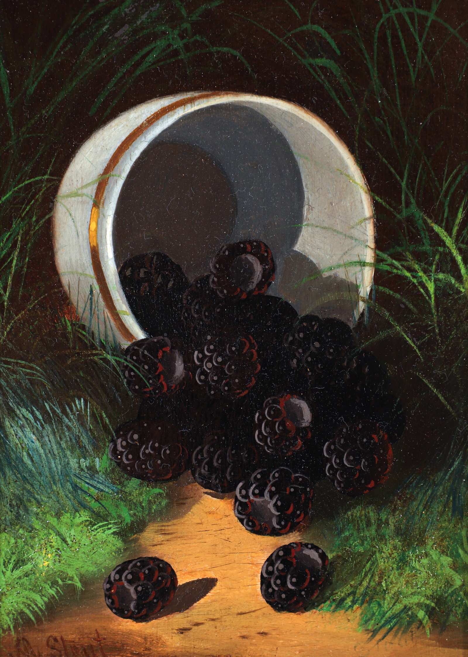 Stout still life painting Blackberries (1 of 3)