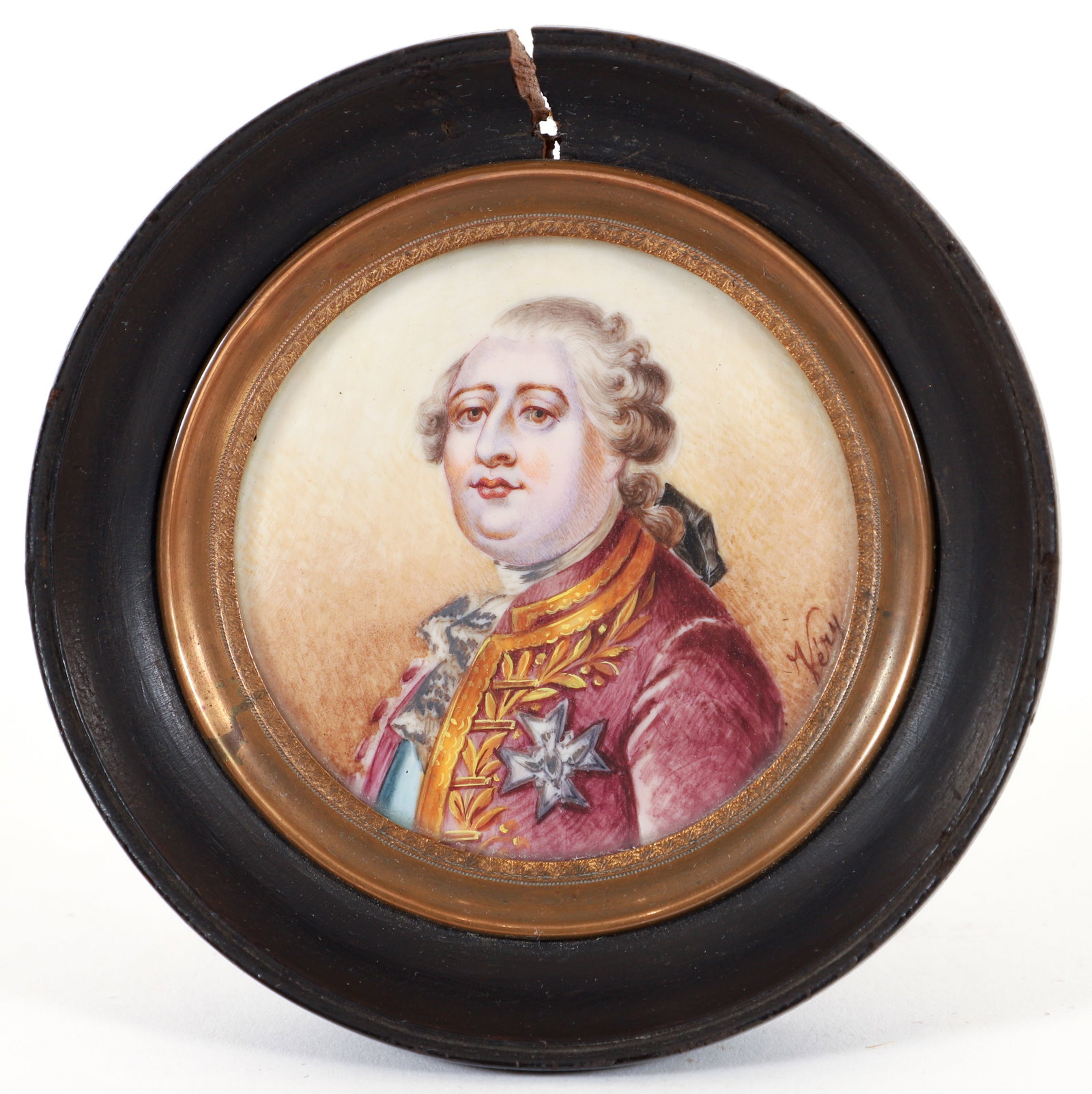Painted portrait miniature of Louis XVI (1 of 2)