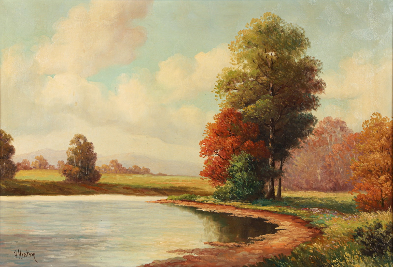 A. Heaton oil painting Autumn Landscape (1 of 3)