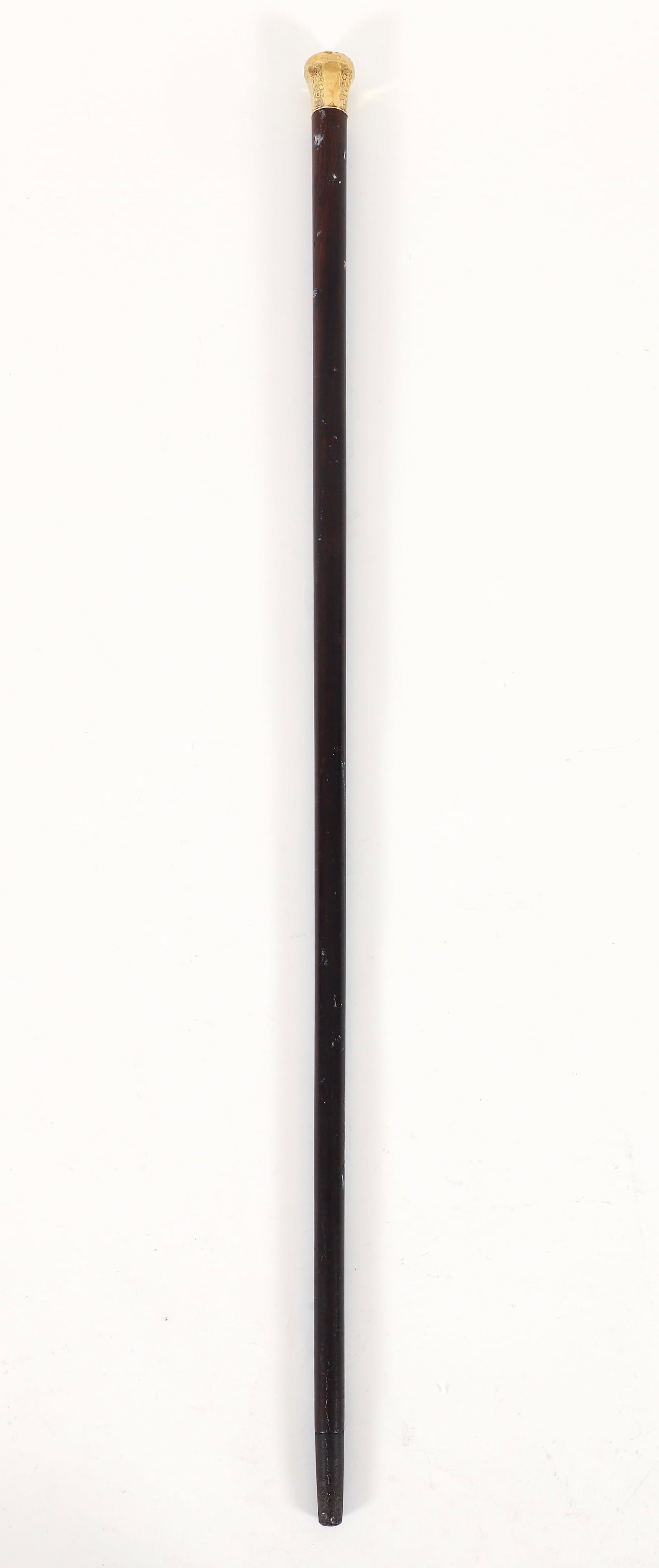 James K. Moorhead personalized cane with gold top (1 of 2)