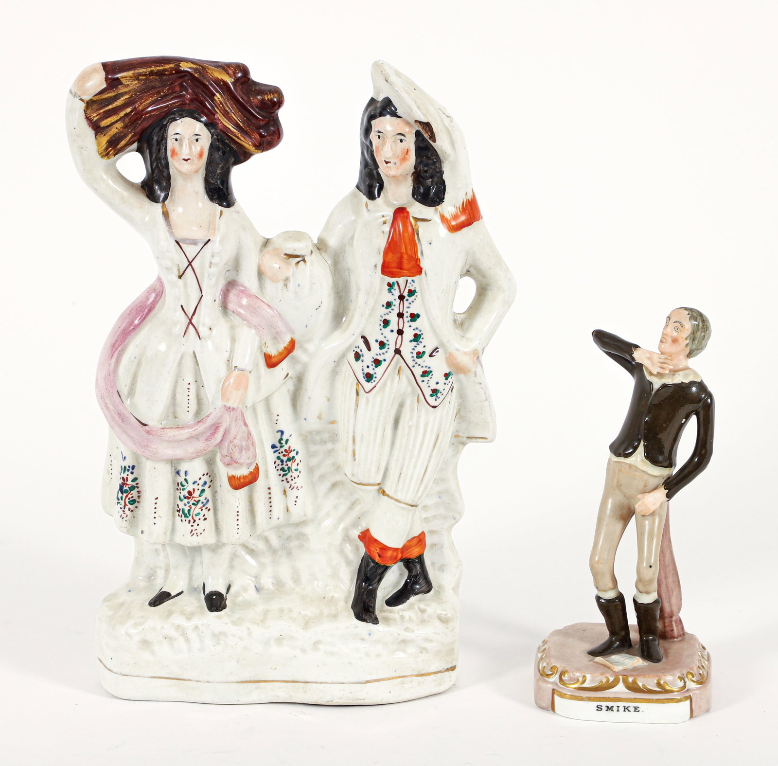 2 19th Century Staffordshire Figures, Smike and Scottish Figures (1 of 6)