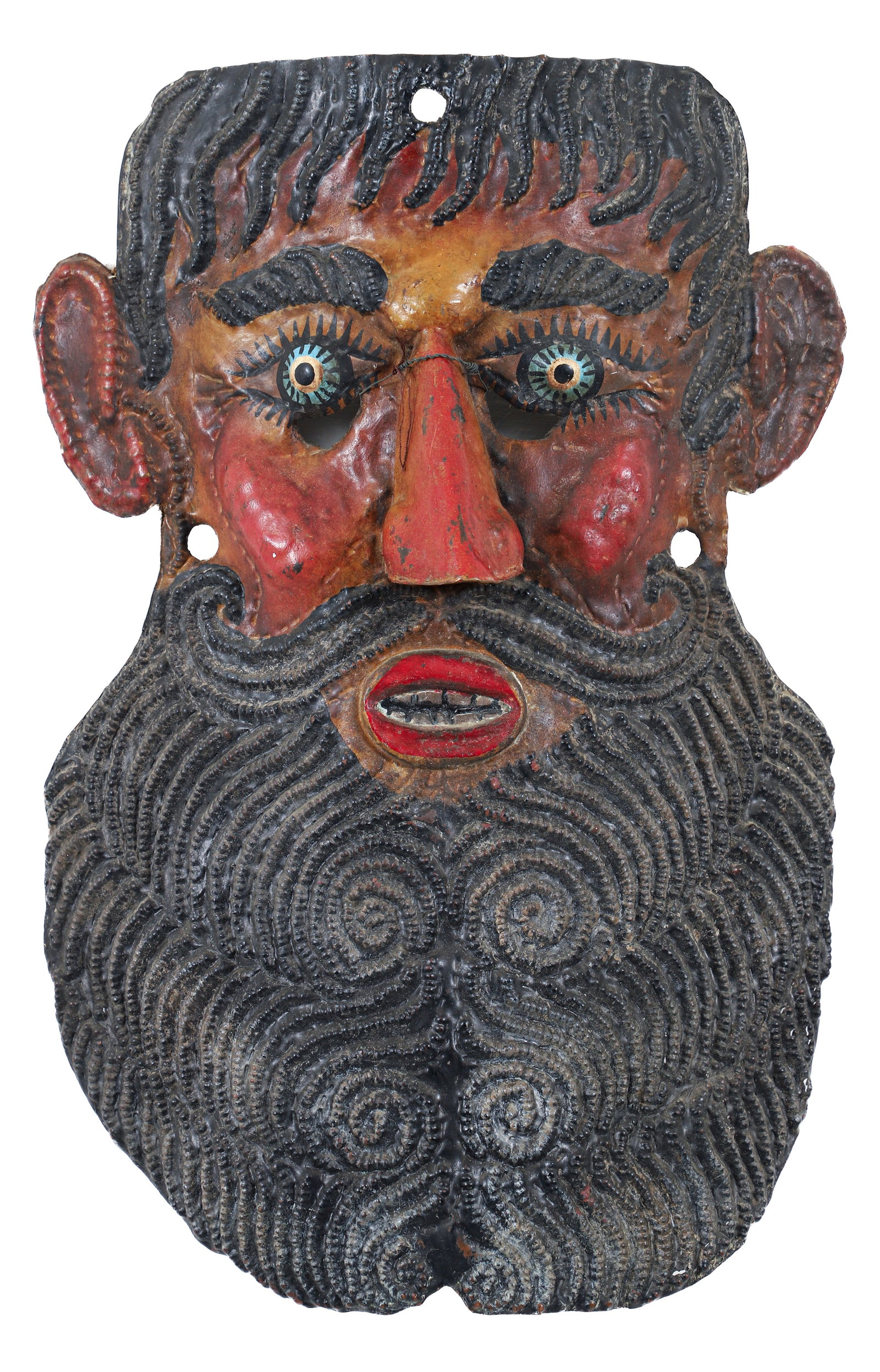 Mexican Hammered Metal Barbones Mask (1 of 3)