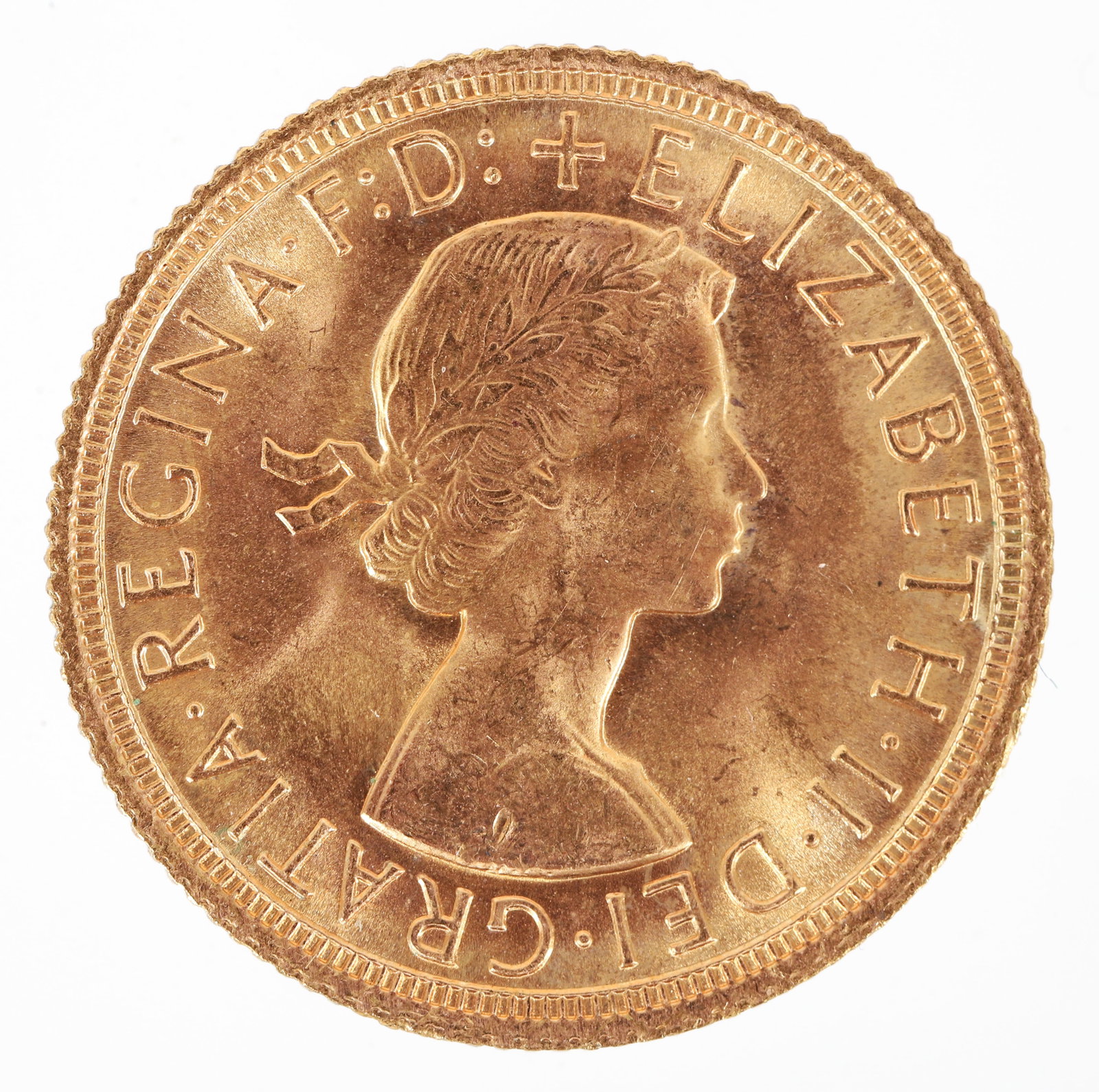 1964 UK Gold Sovereign Queen Elizabeth (1 of 2)