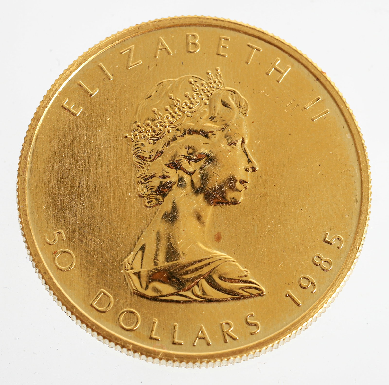 1985 Canada $50 Maple Leaf 1 ozt .9999 Gold (1 of 2)