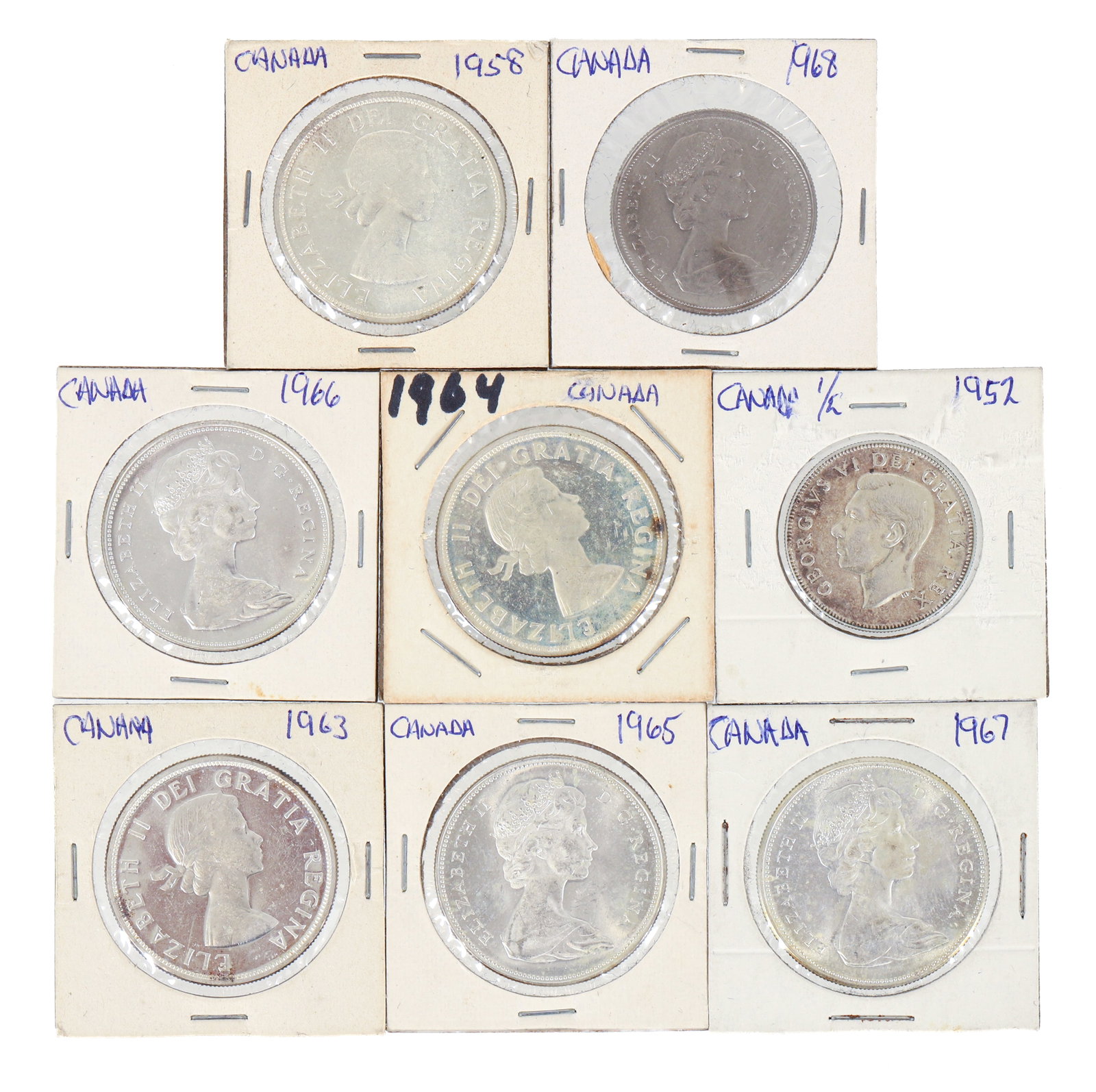 8 Canadian Silver Coins (1 of 4)