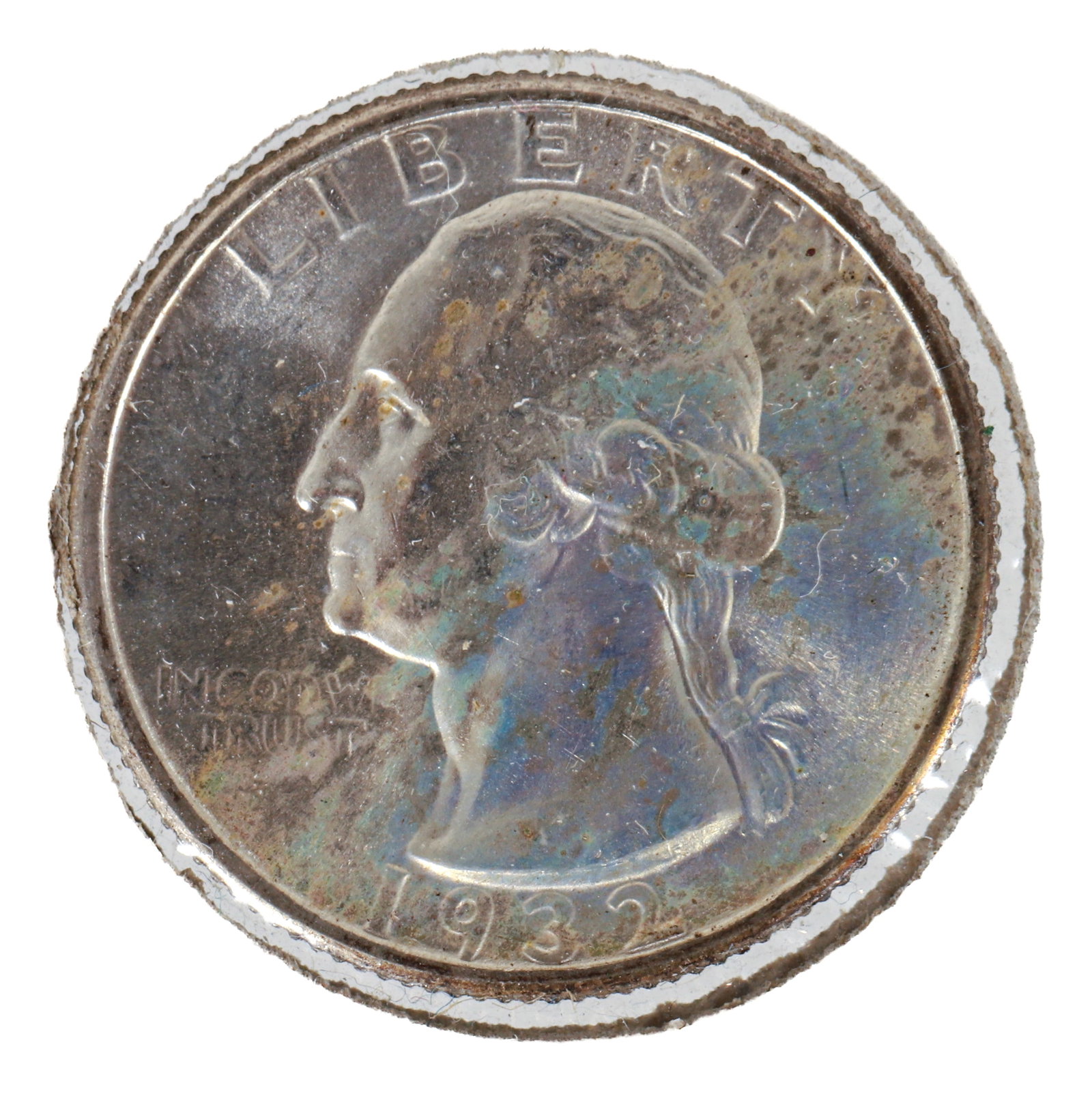 9 silver quarters, mostly 1930s - 3