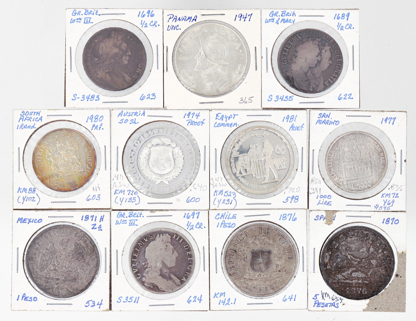 Collection of 11 foreign silver coins (1 of 4)