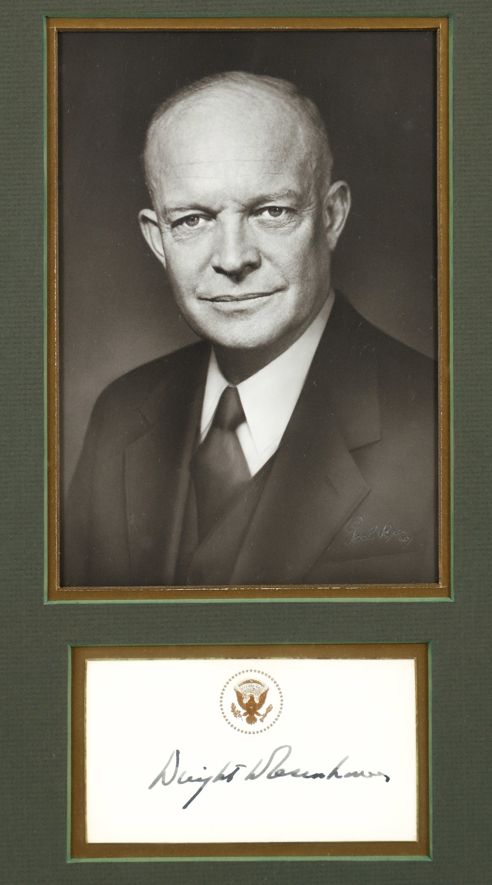 President Dwight D. Eisenhower Autograph Card with Photo (1 of 3)