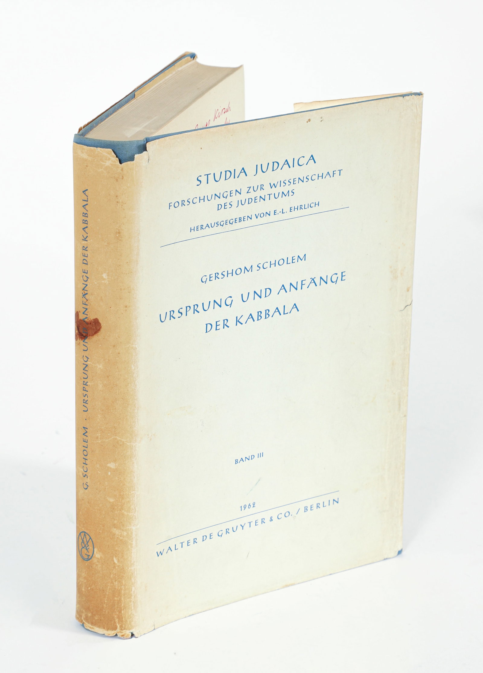 Gershom Scholem Signed Origin of Kabbalah 1962, Jungian provenance (1 of 3)