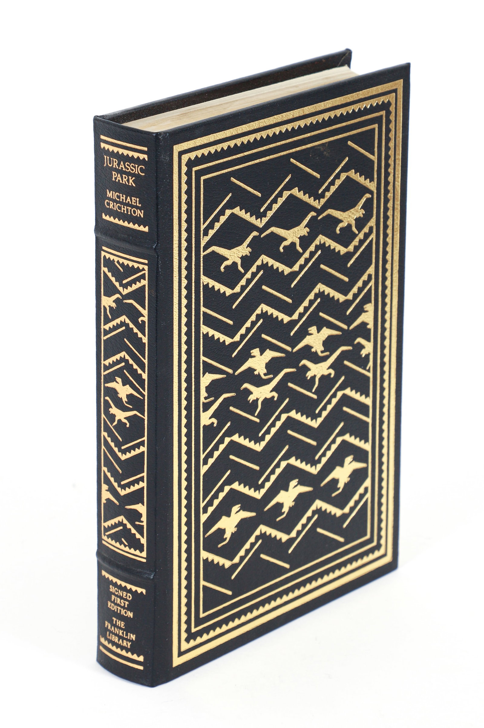 Michael Crichton Jurassic Park Signed First Edition Franklin Library (1 of 2)