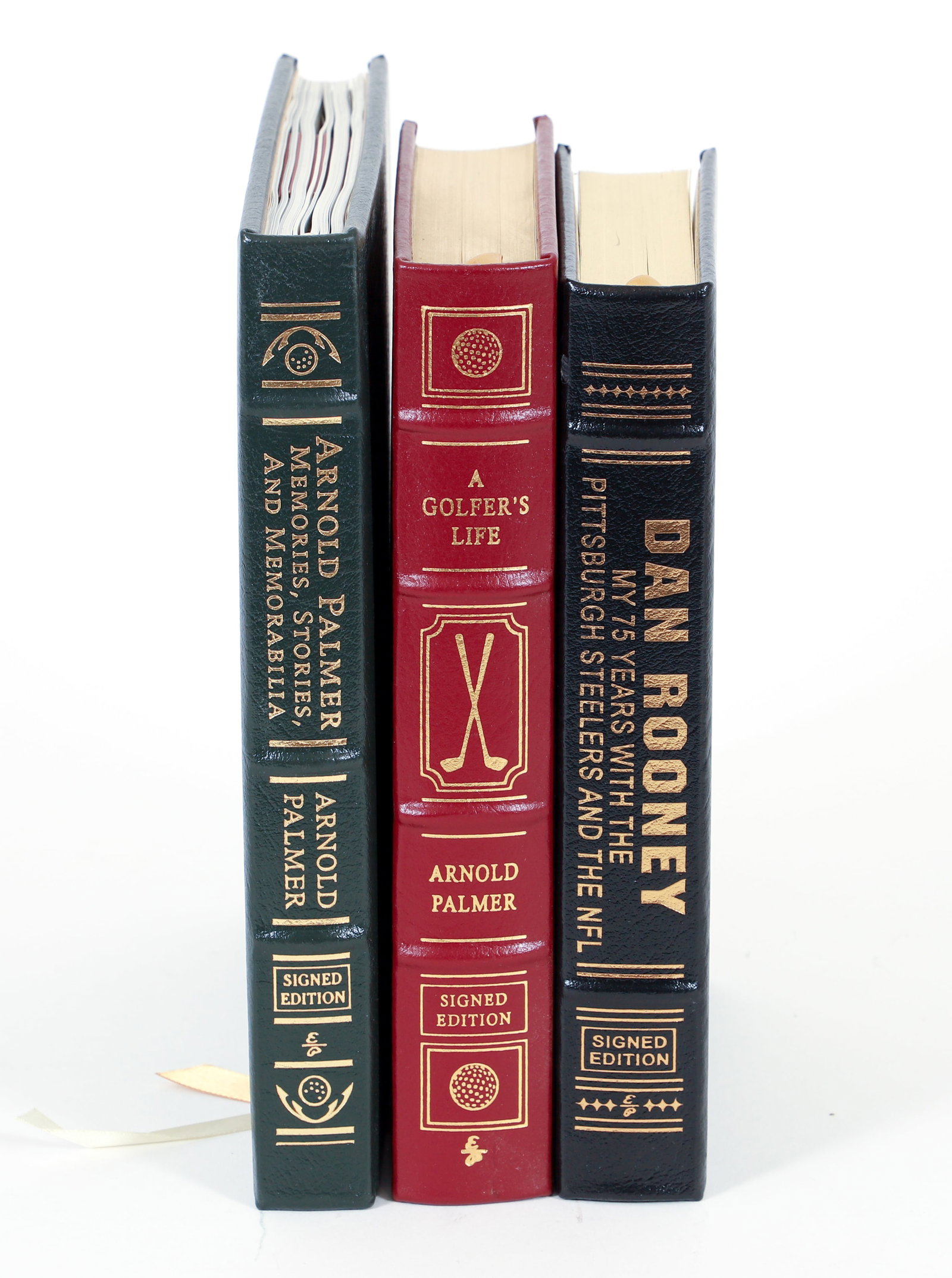 3 Signed Sports Books Easton Press, Arnold Palmer and Dan Rooney (1 of 2)