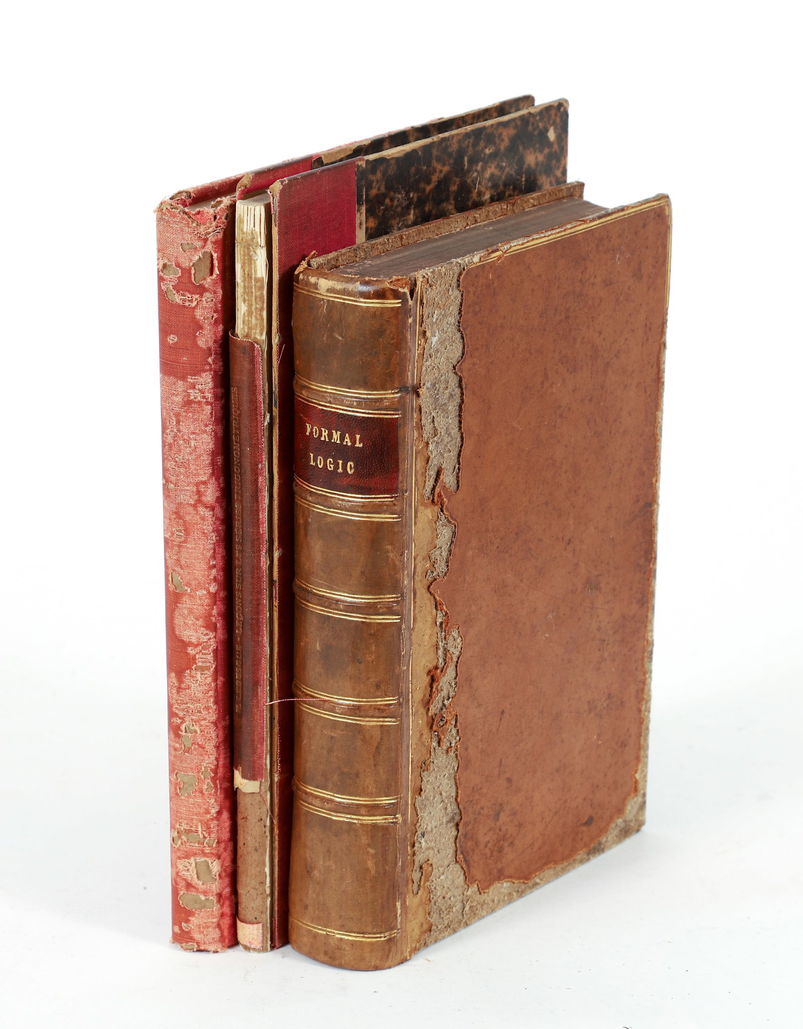Augustus de Morgan Formal Logic 1847 First Edition, with two others: 3 books on Logic / Mathematics: Augustus de Morgan, Formal Logic: Or, The Calculus of Inference, Necessary and Probable, 1847, first edition, hardcover, rebound in full calf binding, Taylor and Walton