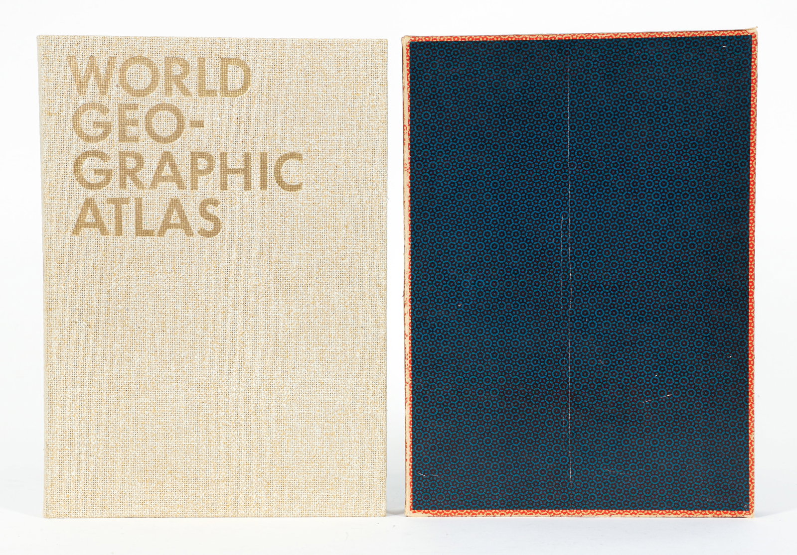 Herbert Bayer World Geo-Graphic Atlas 1953 Classic MCM Design: Herbert Bayer (editor and designer), World Geo-Graphic [Geographic] Atlas: Composite of Man's Environment, 1953, First edition, Privately Printed for the Container Corporation of America, hardcover, h