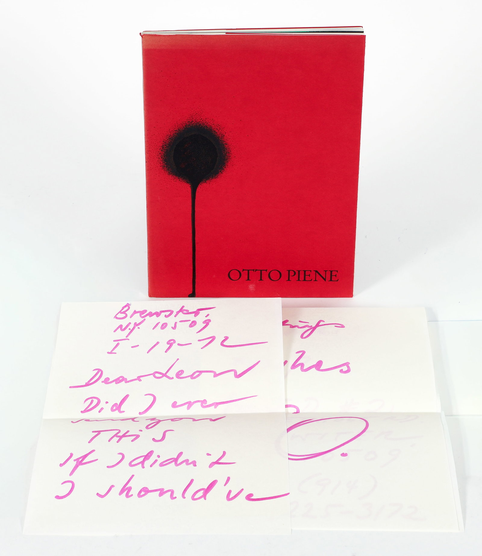 Otto Piene Catalog with 5 Serigraphs plus signed letter 1971 (1 of 5)
