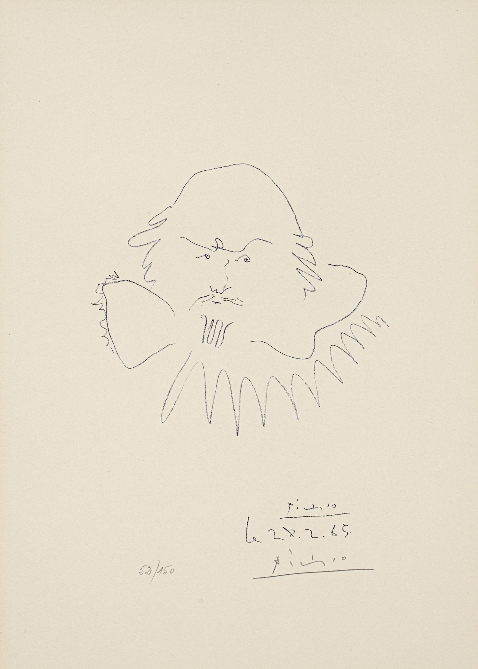 Pablo Picasso Signed Lithograph William Shakespeare (1 of 3)