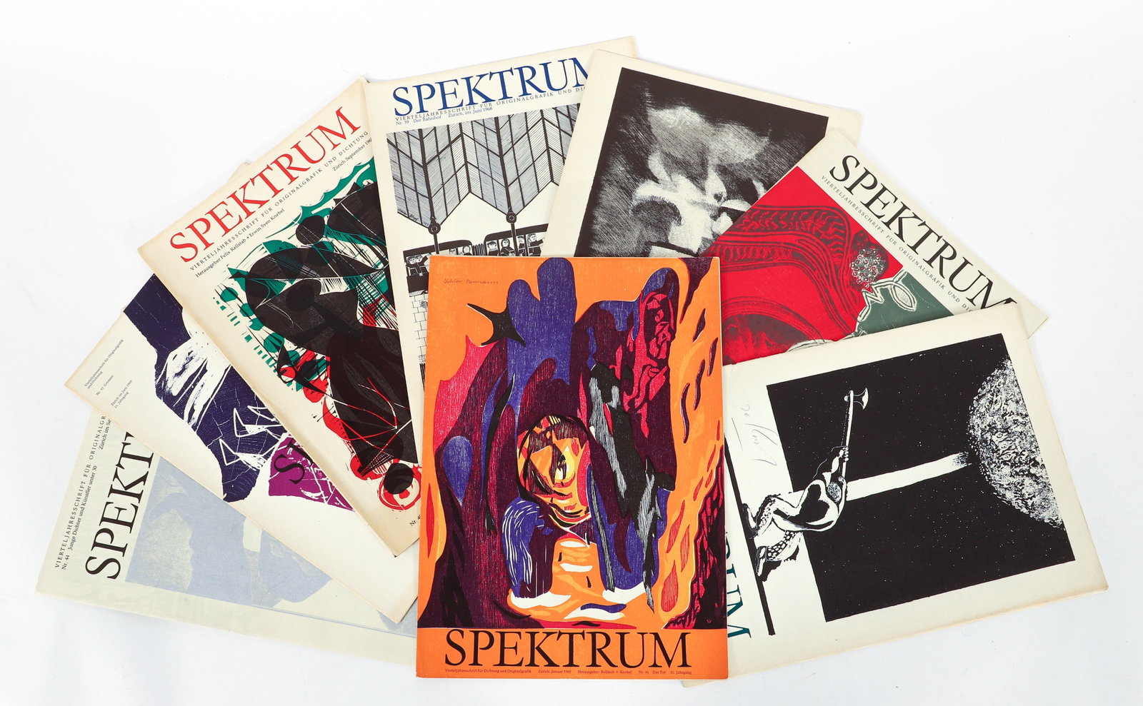 8 issues of Spektrum Journal of Original Graphics 1960s (1 of 3)