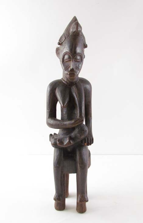 Breastfeeding Female Figure Senufo peoples: Artist: Senufo peoples, Cote d'Ivoire, Mali and Burkina Faso Title: Breastfeeding Female Figure Senufo peoples Senufo peoples, Cote d'Ivoire, Mali and Burkina Faso Date: 1950's Medium: ebonized wood w