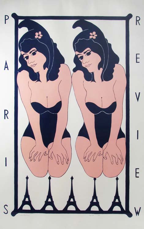 John Wesley Paris Review poster: Artist: Wesley, John (American, b. 1928) Title: Paris Review Date: 1965 Medium: offset lithograph Dimensions: 40 x 26 inches Signature: pencil signed and numbered 66/150 Frame Type: s