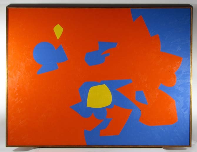 Ralston Thompson painting: Artist: Thompson, Ralston (Am. 1904-1975) Title: Tidal Pool #3 Medium: oil on canvas Dimensions: 35.25 x 47.5 inches Signature: label verso Provenance: Columbus Museum of Art Frame Type: