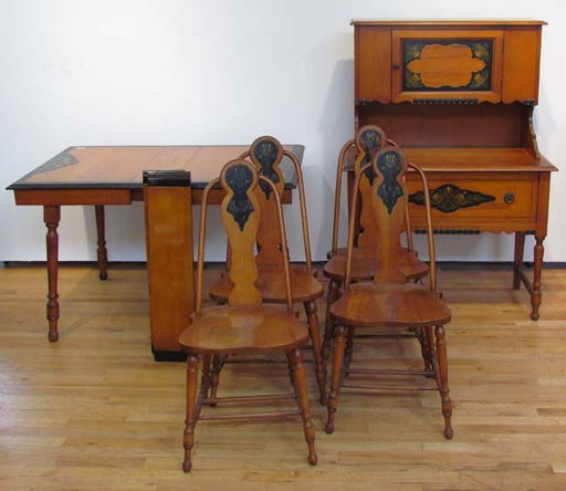 Phoenix Chair Co Art Nouveau Dining Room Set 4 Chairs Dec 14