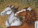 Traditional Chinese Painting "Two Horses" with gold - 3