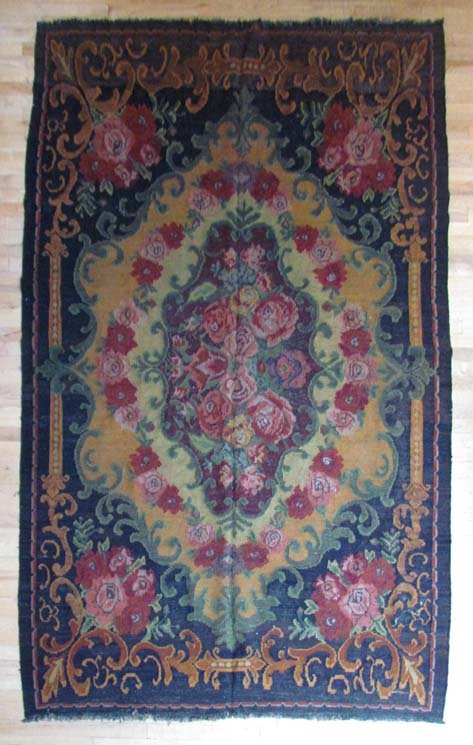 Aubusson Style Carpet: Title: Abusson Style Carpet 113 x 78 inches Provenance: The Gil Walsh Collection