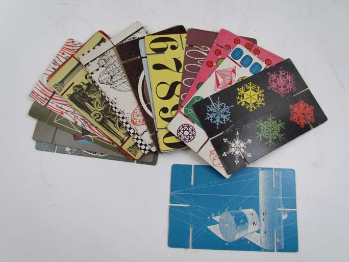 Eames House of Cards Puzzle: Artist: Eames, Charles and Rae Title: House of Cards Puzzle, 20 cards Medium: printed cardboard Dimensions: 11 x 7 inches each