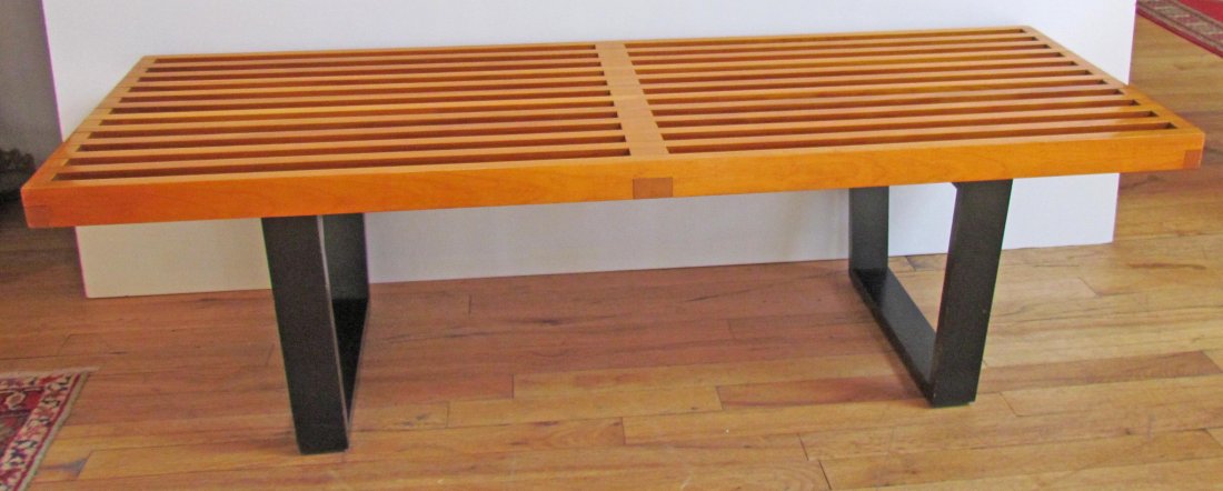 George Nelson Slat Bench for Herman Miller: Artist: Nelson, George for Herman Miller Title: Slat Bench Medium: wood Dimensions: 14.25 x 48 x 18.5 inches