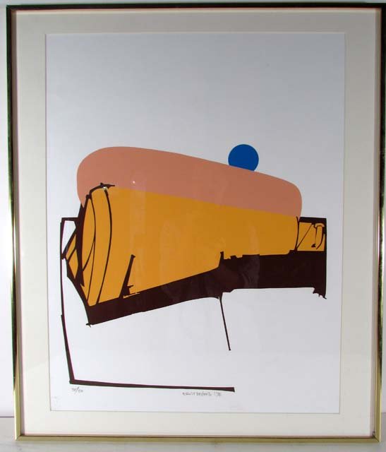 Ernst de Jong "Shells #4" serigraph: Artist: de Jong, Ernst (South African, b. 1934) Title: Shells #4 Date: 1974 Medium: serigraph on Peters ivory paper Dimensions: 15.5 x 16 5/8 inches Edition: 38/50 Description: