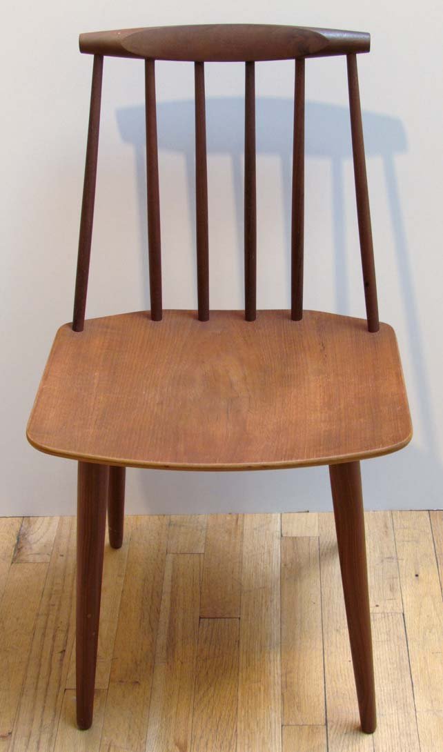 Folke Palsson Side Chair for FDB Mobler: Artist: Palsson, Folke for FDB Mobler Title: Folke Palsson Side Chair for FDB Mobler Medium: Teak wood Dimensions: 31 x 16.75 x 15.5 inches Description: Model number J77 Signature: tag on
