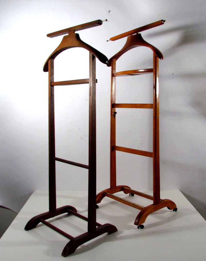 2 Ico Parisi valets: Artist: Parisi, Ico Title: Pair of Ico Parisi valets Medium: finished wood Dimensions: 42 3/4 x 17 1/2 x 14 1/2