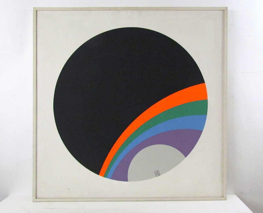 Eugenio Carmi Segnale Immaginario M1, 1969: Artist: Carmi, Eugenio (Italia, 1920-1977) Title: Segnale Immaginario M1 Date: 1969 Medium: serigraph on canvas Dimensions: 31.5 x 31.5 inches Signature: Signed, titled, dated, and numbere